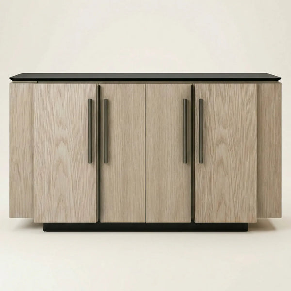 Buffet Novara – Credenza en Encino con Cubierta Negra
