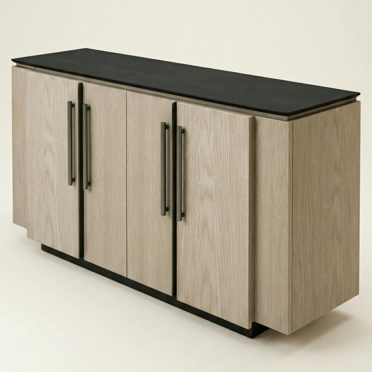 Buffet Novara – Credenza en Encino con Cubierta Negra