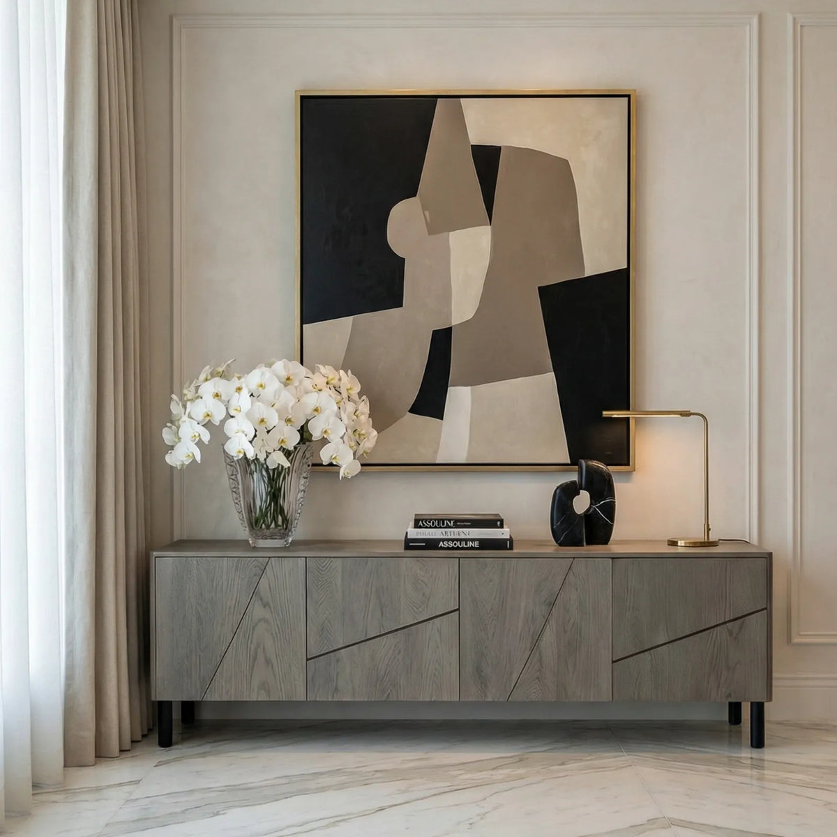 Buffet Génova – Credenza Gris Minimalista