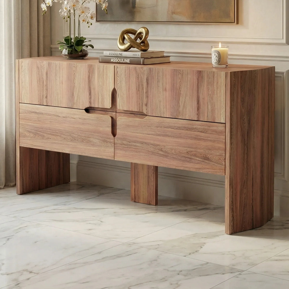 Buffet Lucca – Credenza Moderna en Rosa Morada