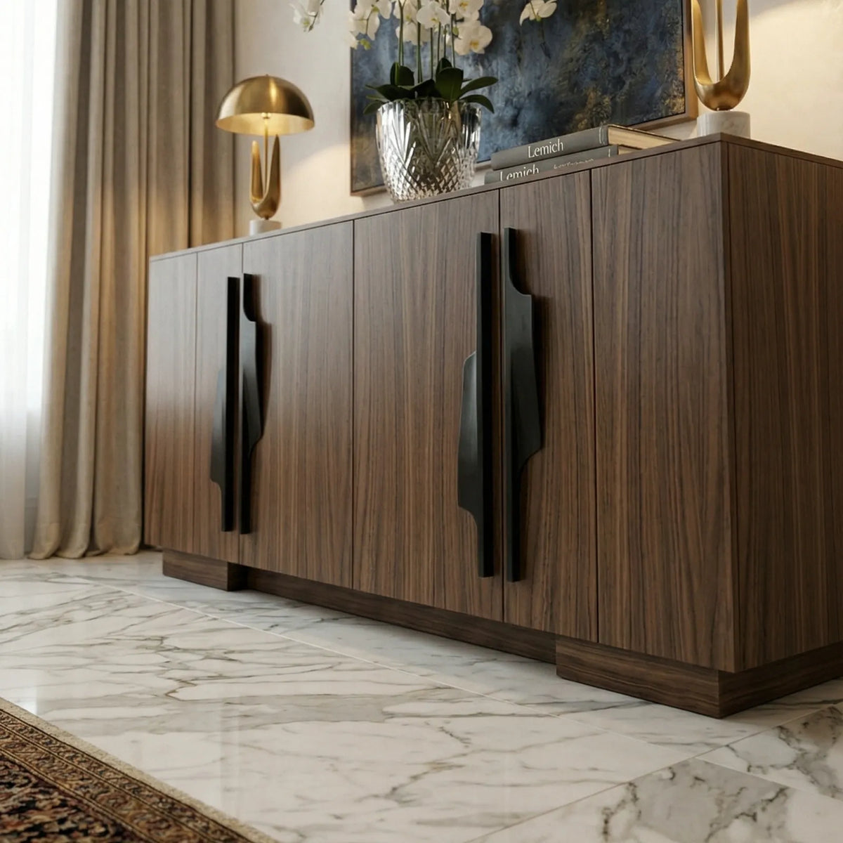 Buffet Vittorio – Credenza Moderna en Nogal Natural