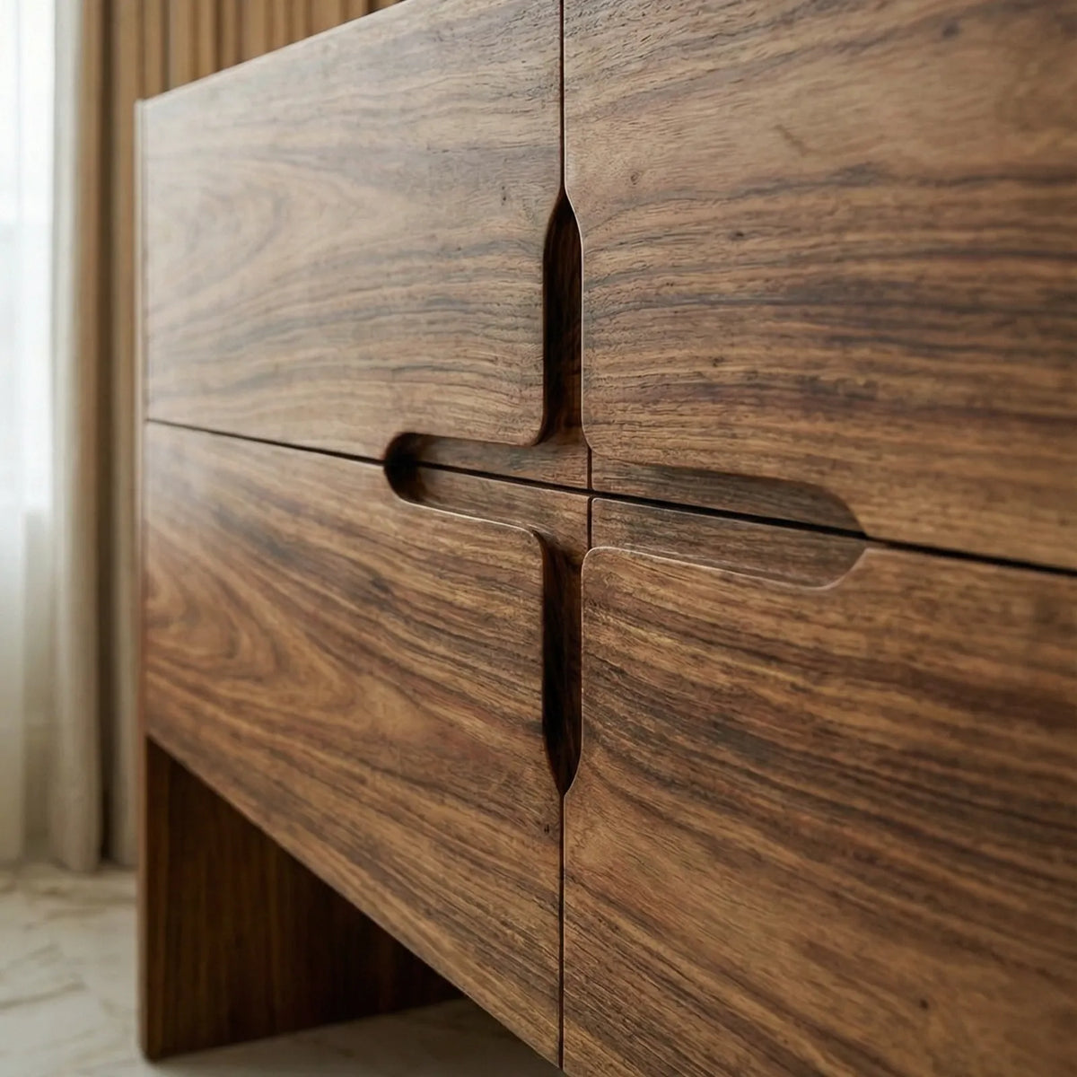 Buffet Trento – Credenza Minimalista en Nogal