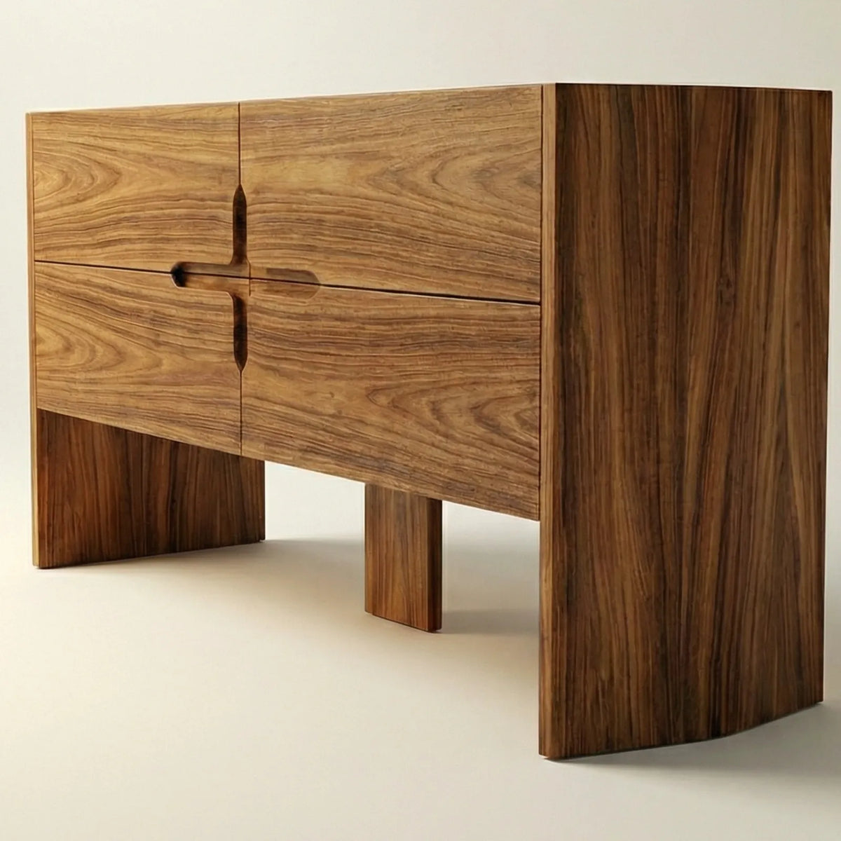 Buffet Trento – Credenza Minimalista en Nogal