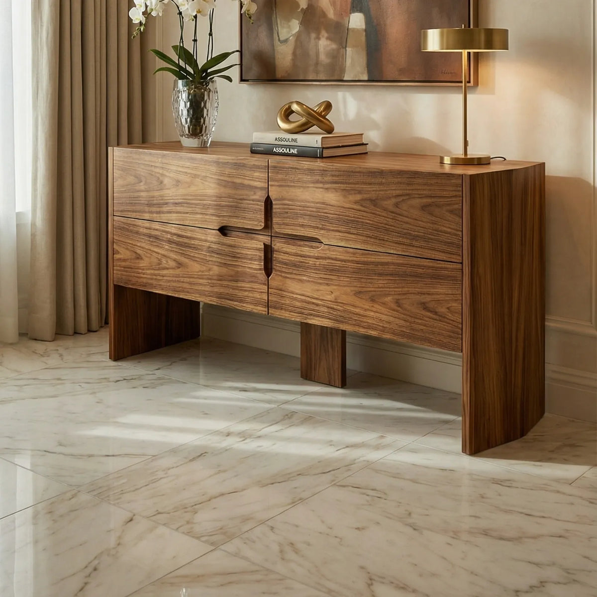 Buffet Trento – Credenza Minimalista en Nogal