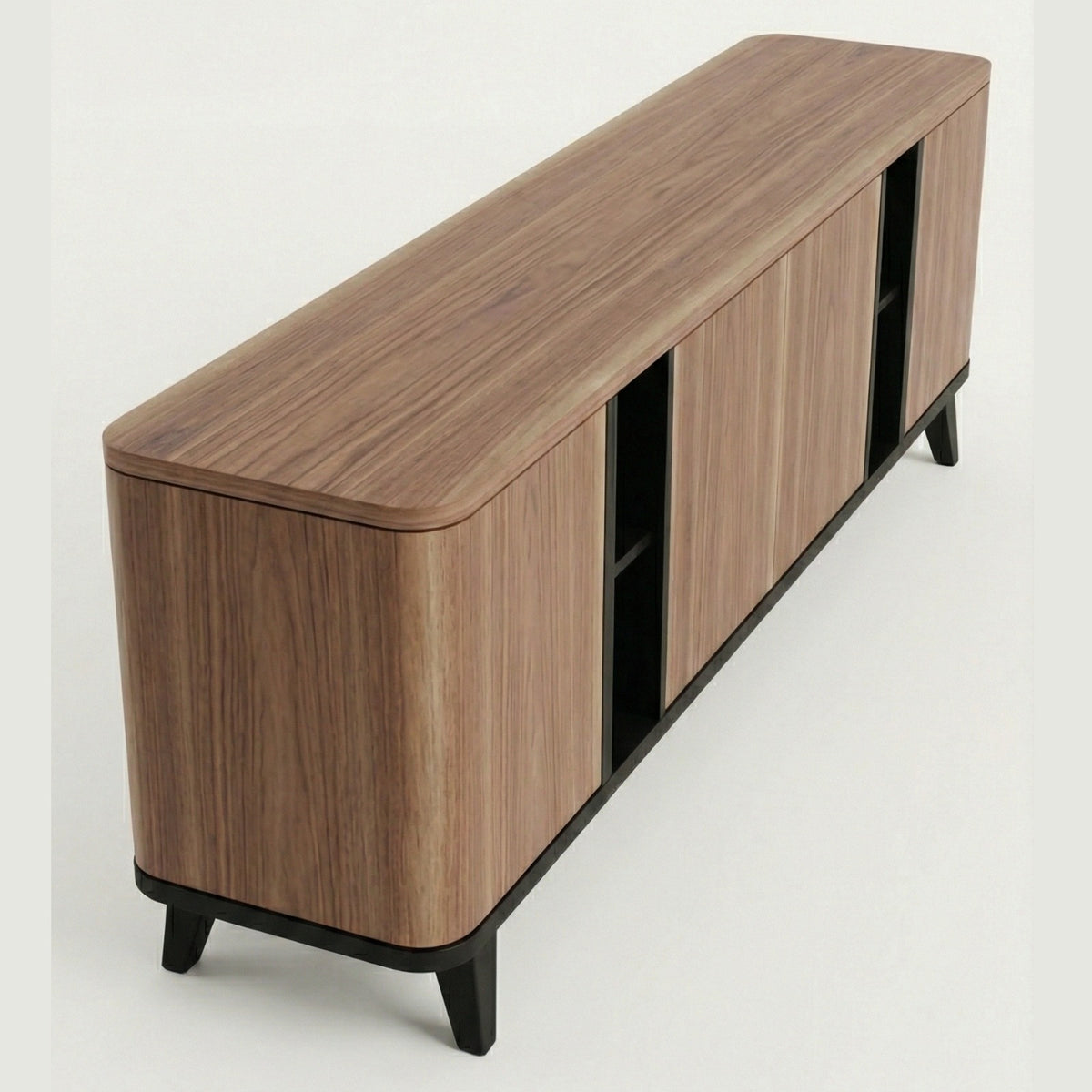 Buffet Toscana – Credenza en Nogal &amp; Negro Mate