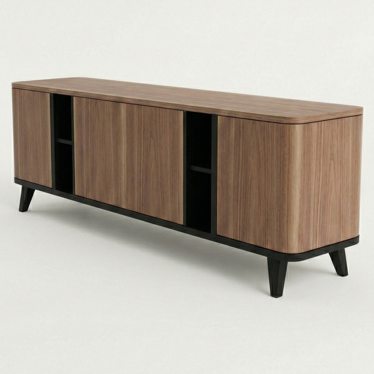 Buffet Toscana – Credenza en Nogal &amp; Negro Mate