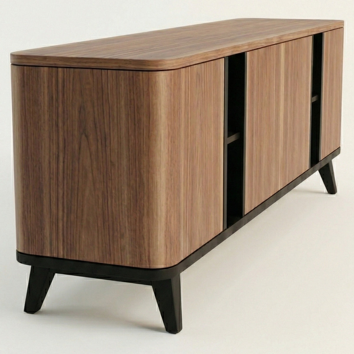 Buffet Toscana – Credenza en Nogal &amp; Negro Mate
