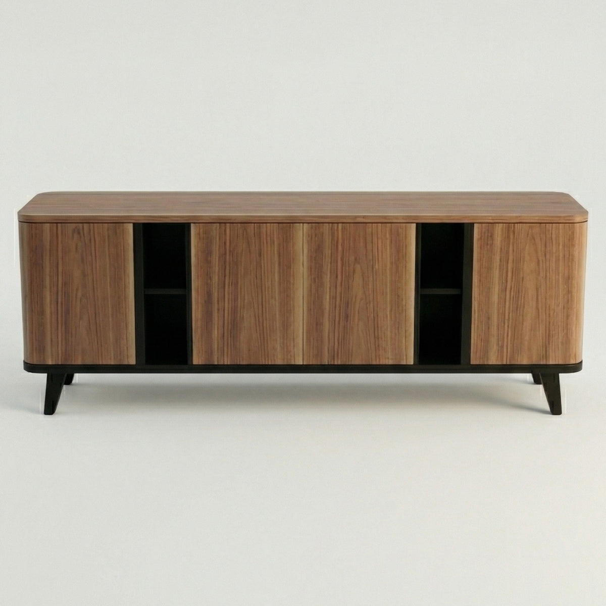 Buffet Toscana – Credenza en Nogal &amp; Negro Mate