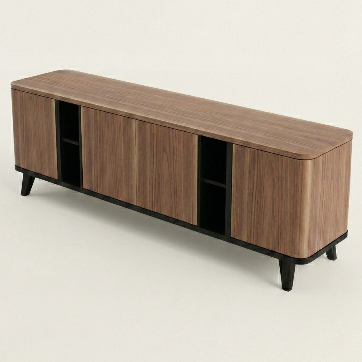 Buffet Toscana – Credenza en Nogal &amp; Negro Mate