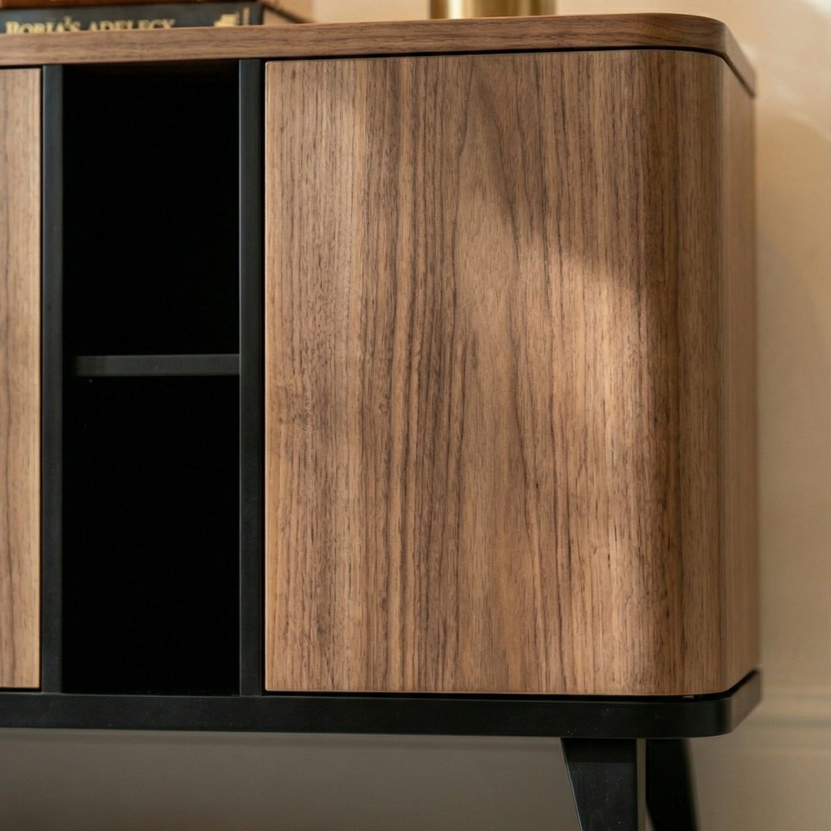 Buffet Toscana – Credenza en Nogal &amp; Negro Mate