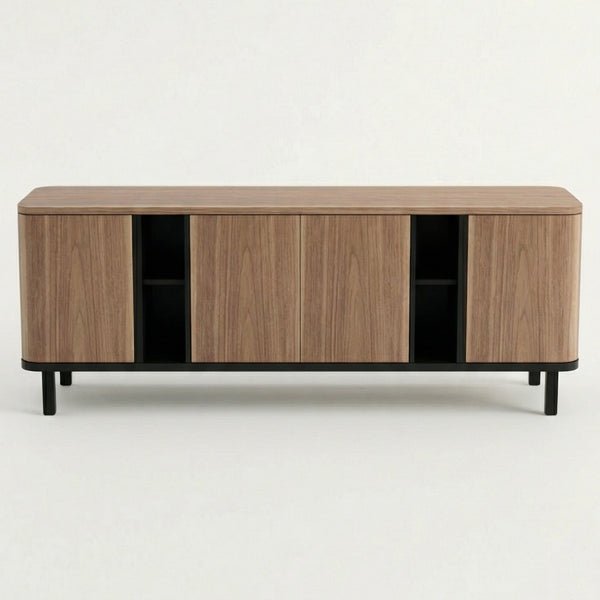Buffet Toscana – Credenza en Nogal &amp; Negro Mate