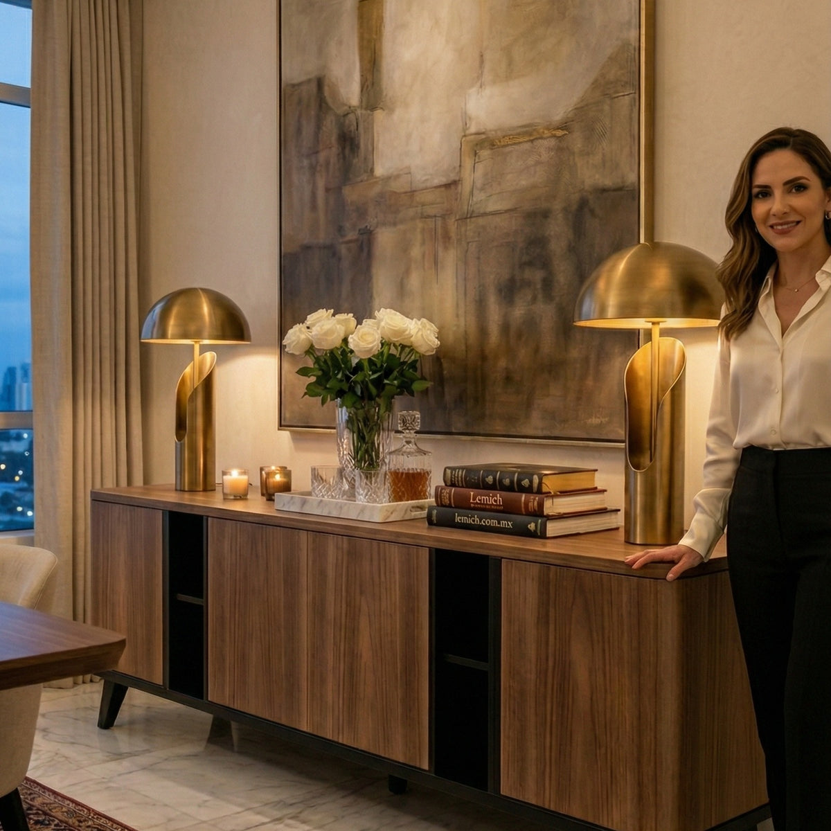 Buffet Toscana – Credenza en Nogal &amp; Negro Mate