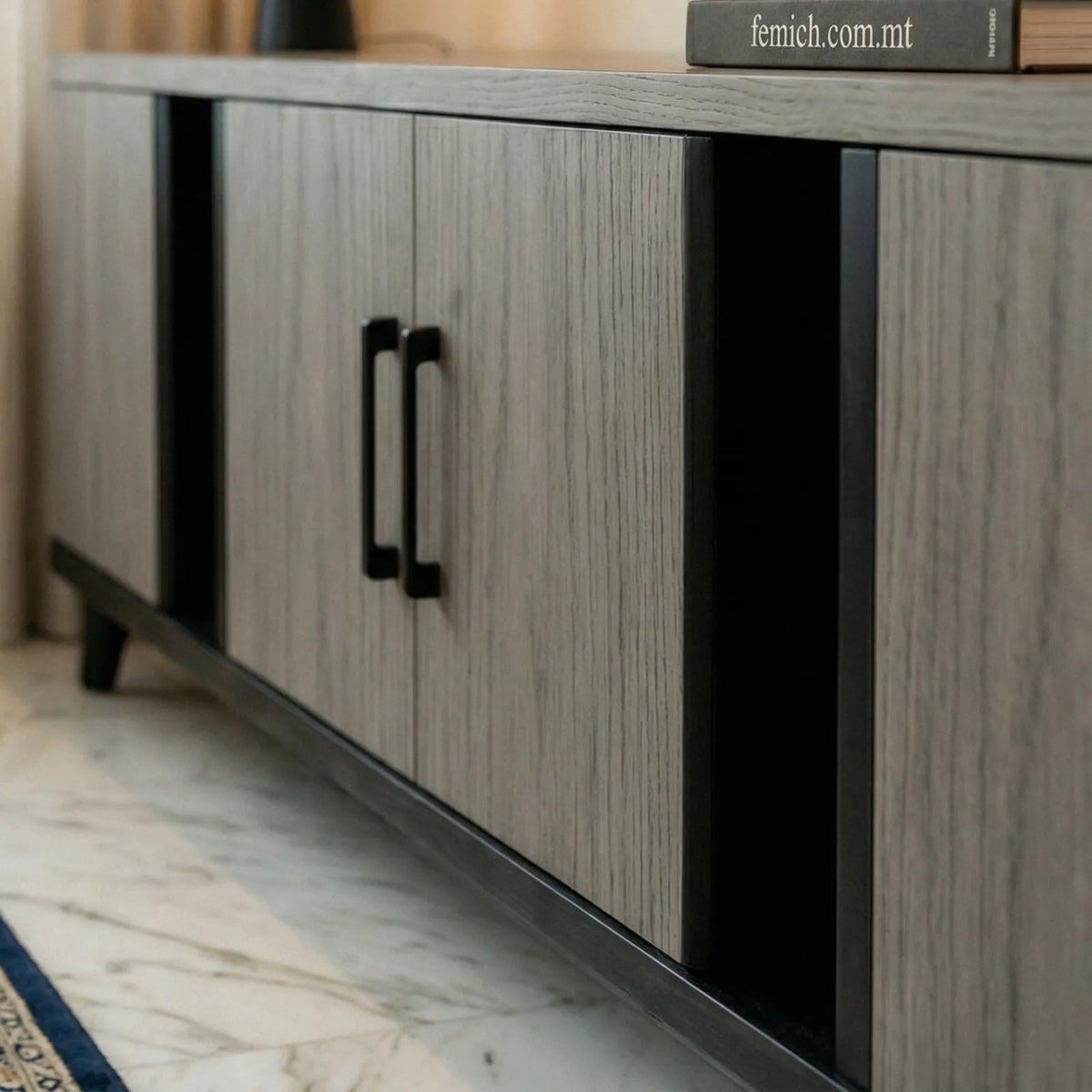 Buffet Savona – Credenza en Encino Gris Moderna