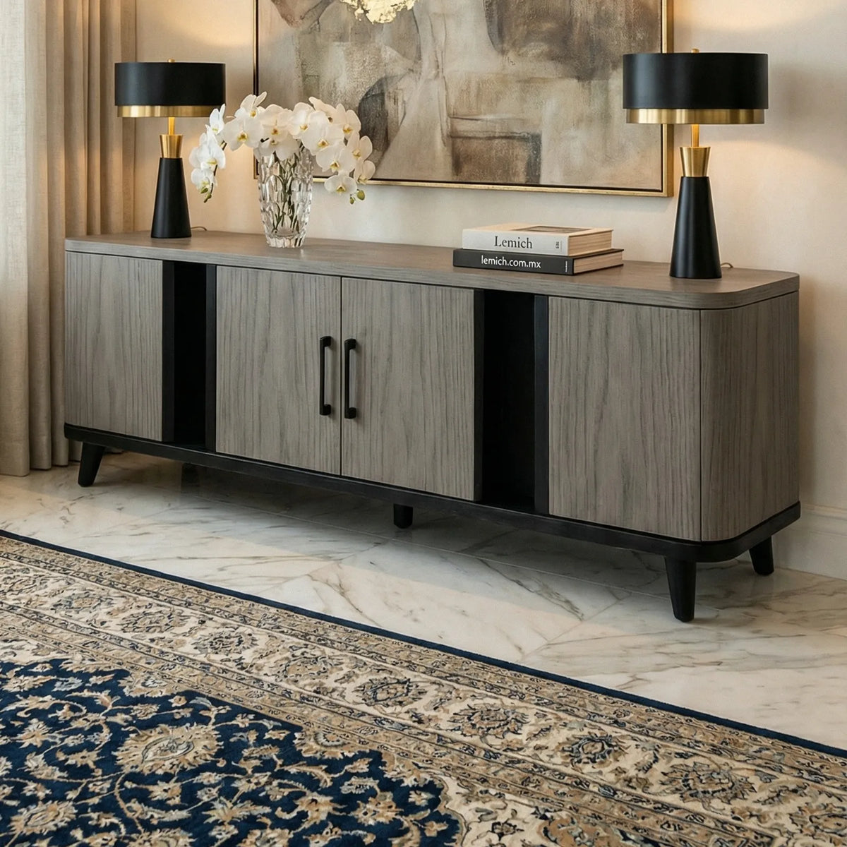 Buffet Savona – Credenza en Encino Gris Moderna