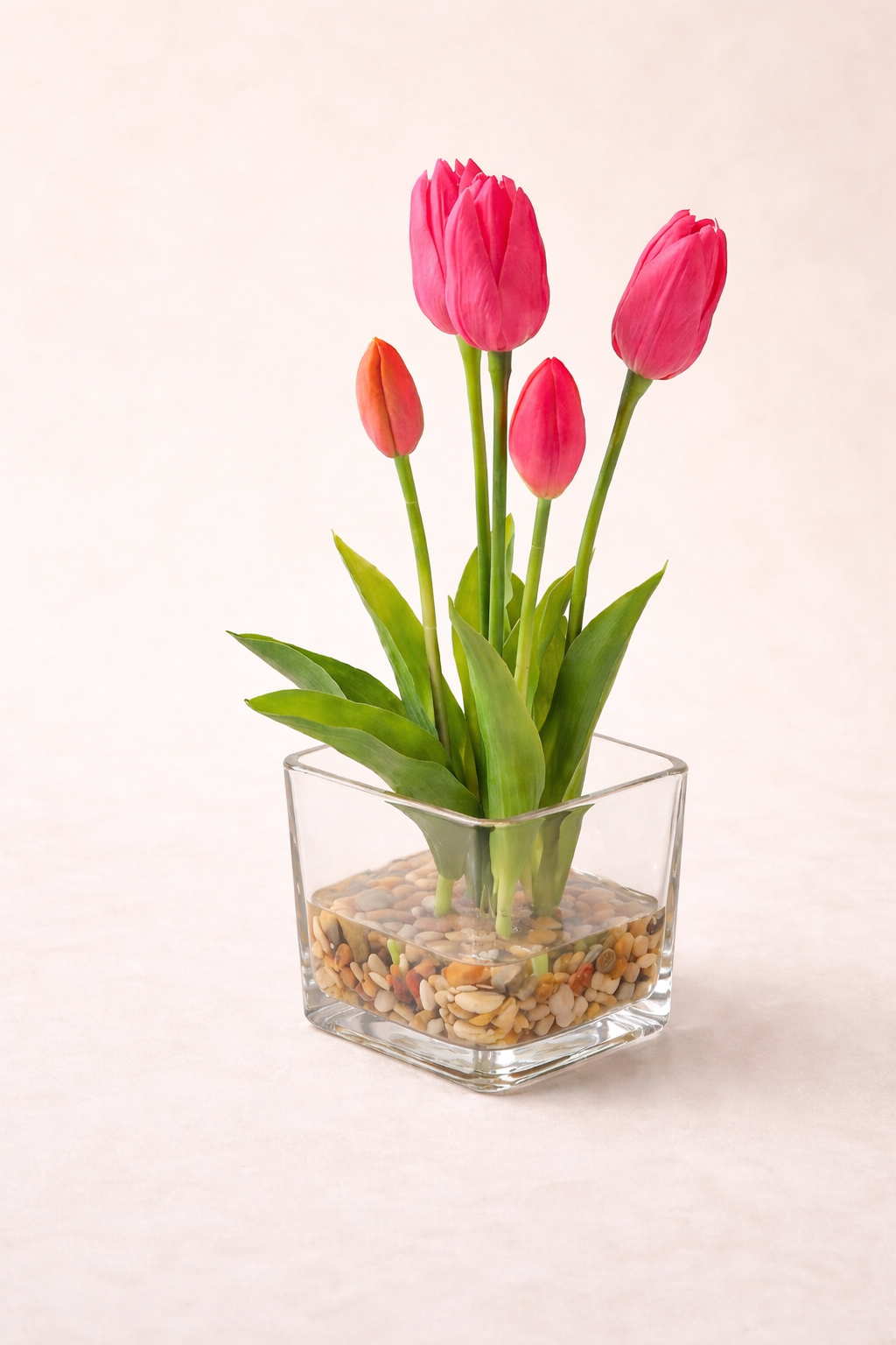 Colección Éclat | Tulipán Fucsia en Arreglo Floral Artificial