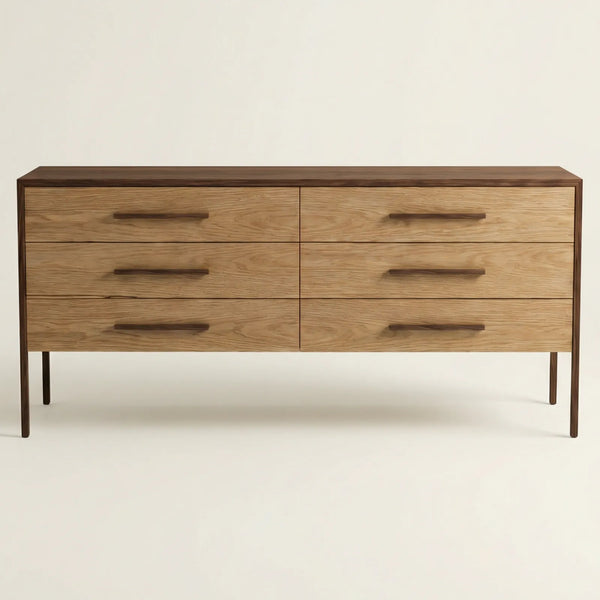 Buffet Lecce – Credenza Minimalista en Encino Claro