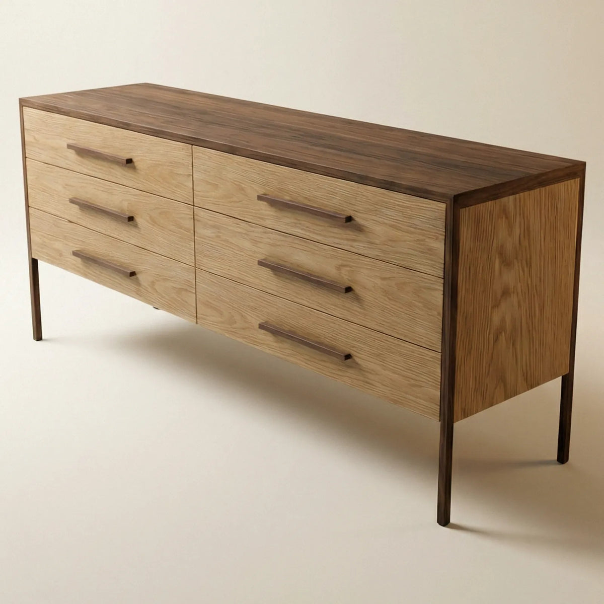 Buffet Lecce – Credenza Minimalista en Encino Claro