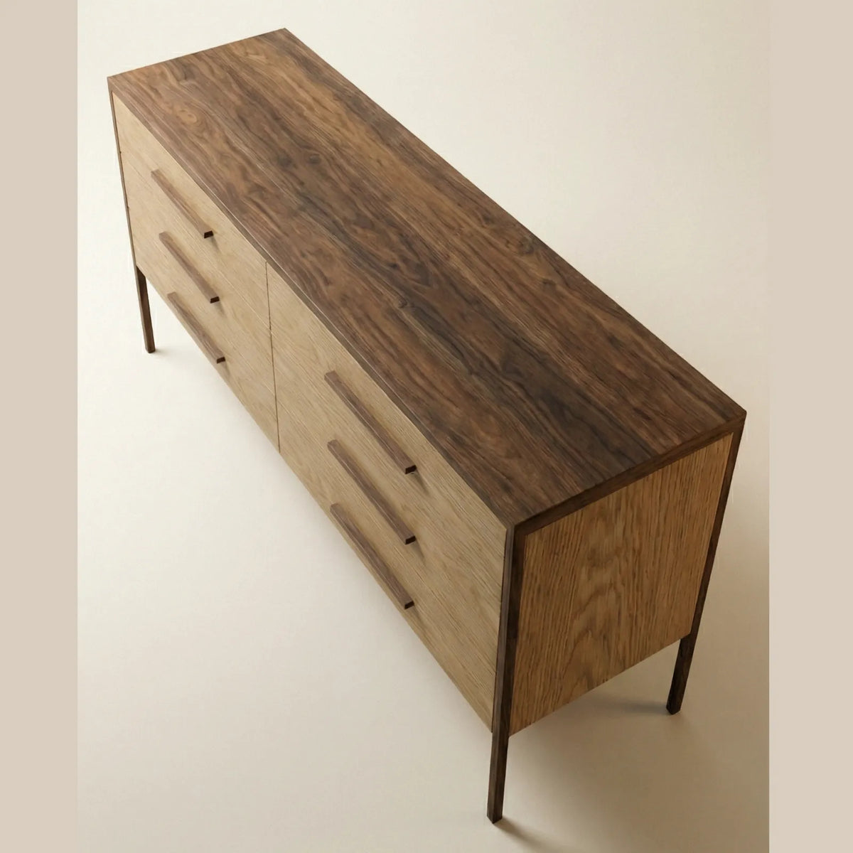 Buffet Lecce – Credenza Minimalista en Encino Claro