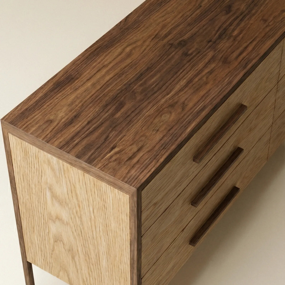 Buffet Lecce – Credenza Minimalista en Encino Claro
