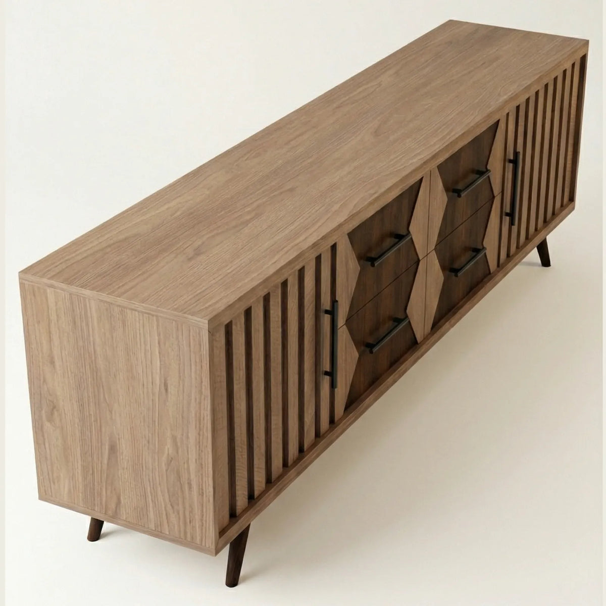 Buffet Torino – Credenza Geométrica en Nogal