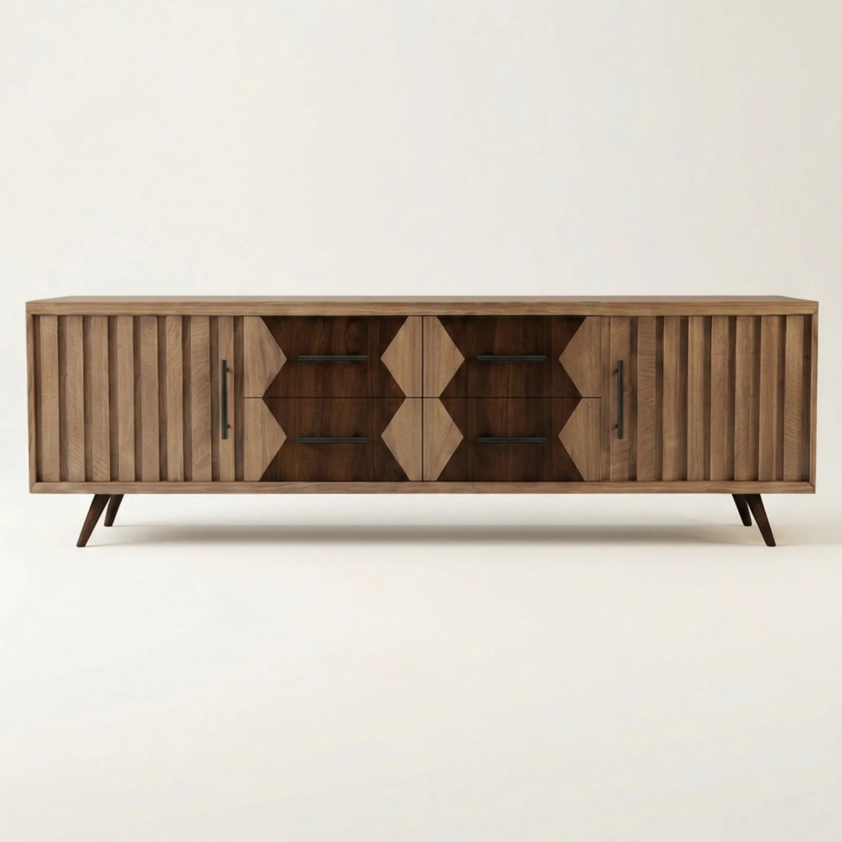 Buffet Torino – Credenza Geométrica en Nogal