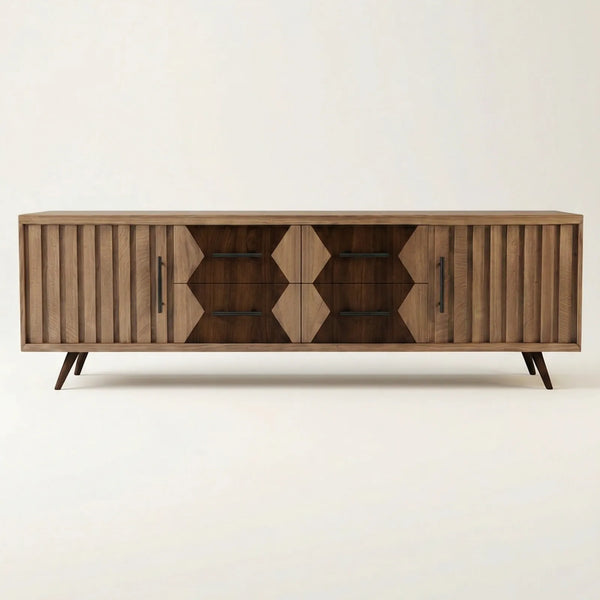 Buffet Torino – Credenza Geométrica en Nogal