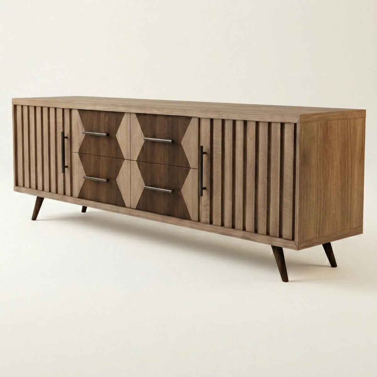 Buffet Torino – Credenza Geométrica en Nogal
