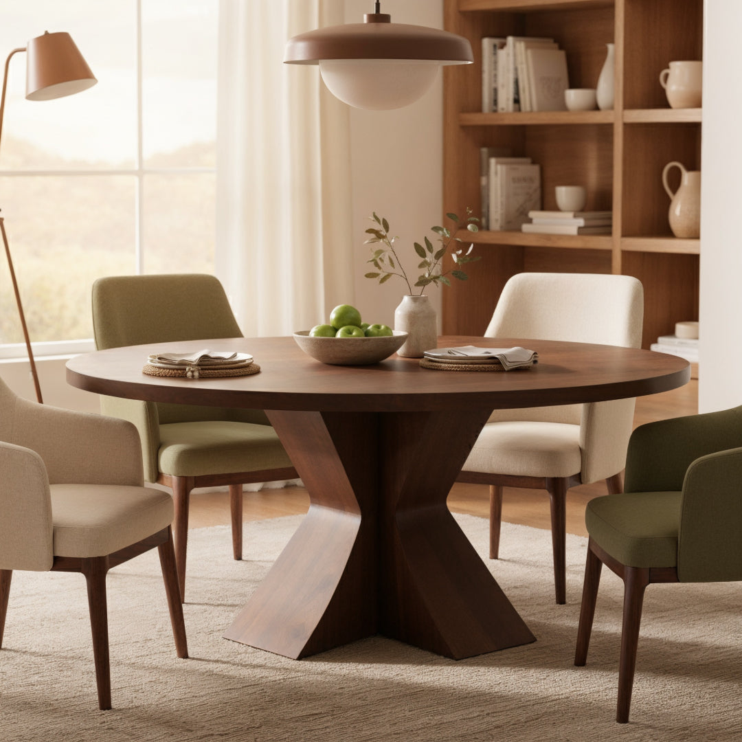 Comedor 160cm Nogal · Diseño Clásico Moderno