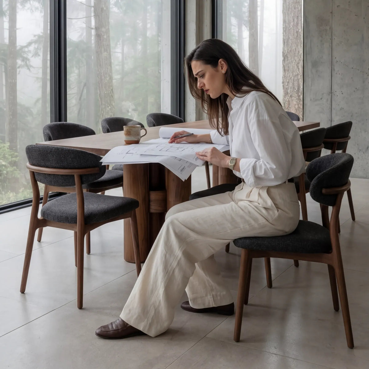 Silla Levato en Madera Sólida · Escultural