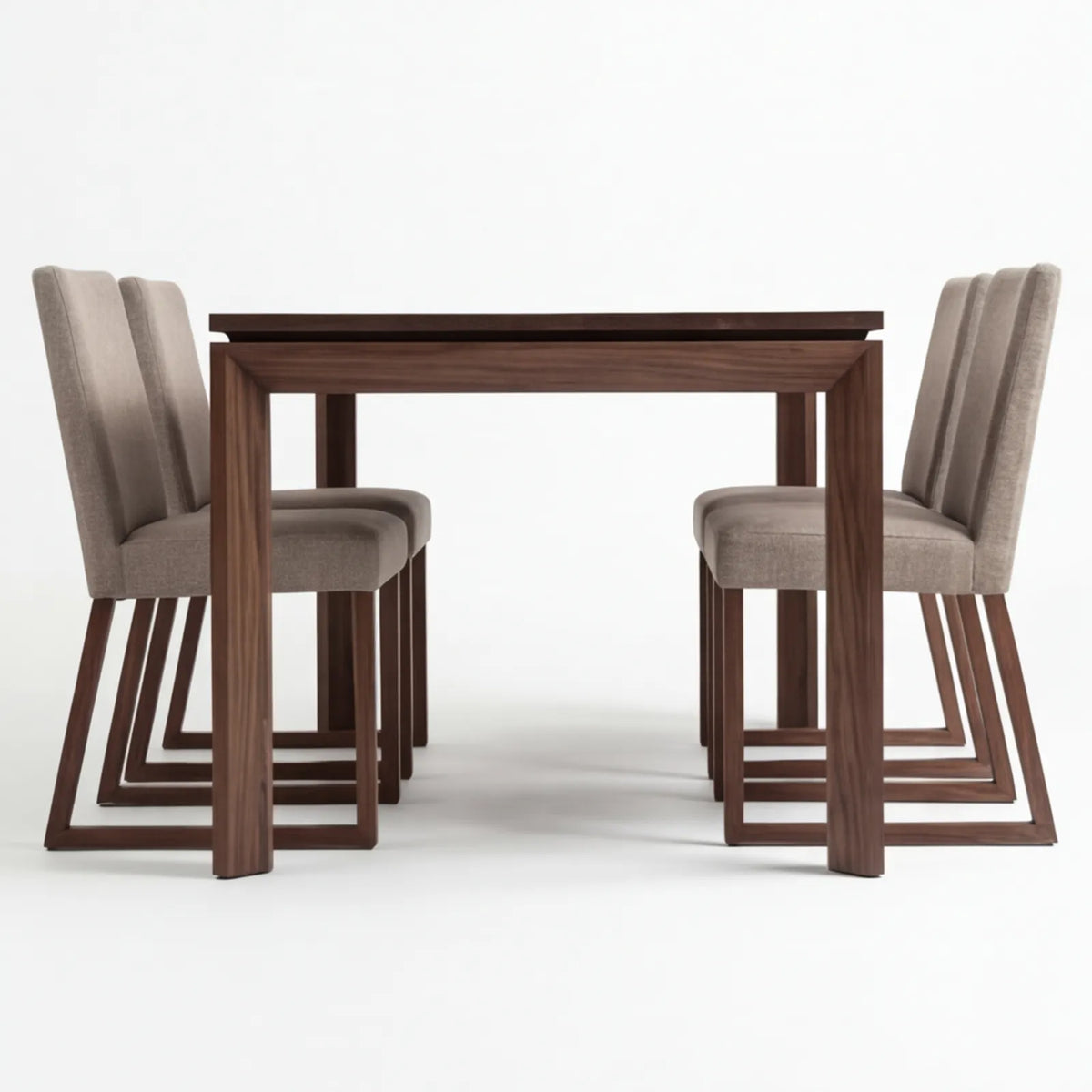 Comedor Nevin en Nogal y Rosa Morada Sólida · Serenidad Arquitectónica