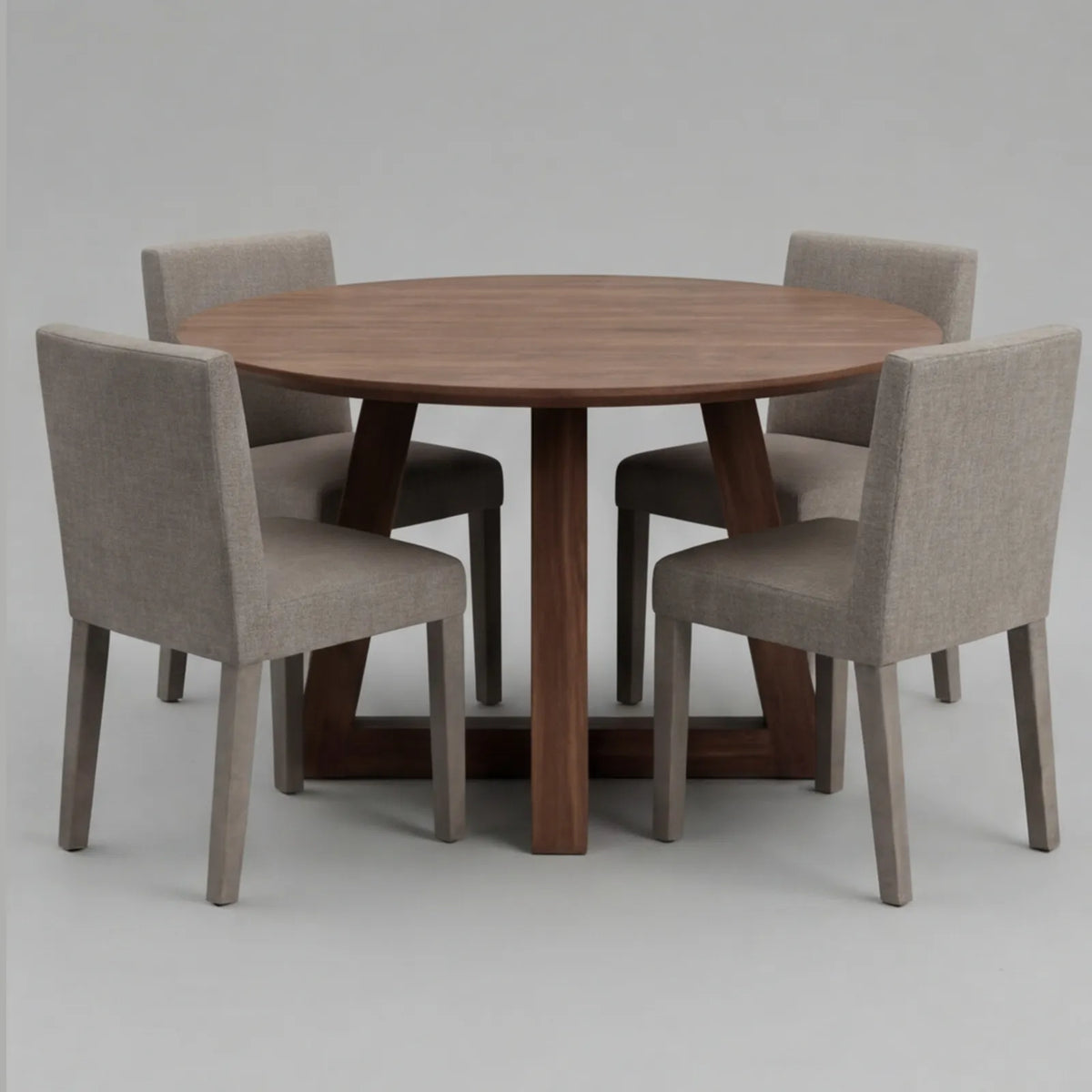 Comedor Nise en Nogal y Madera Sólida · Presencia Arquitectónica