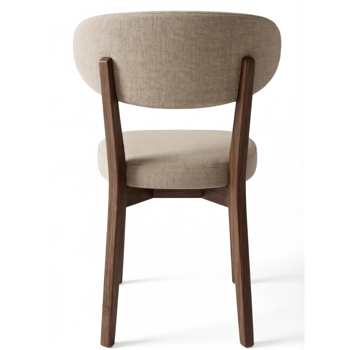 Comedor Othel en Nogal con Sillas en Rosa Morada Sólida · Escultural