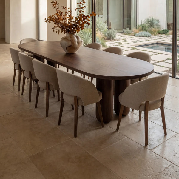 Mesa de Comedor Vanguard para 10 sillas en Nogal · Escultural
