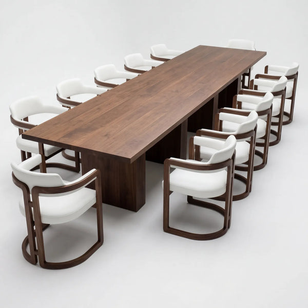 Conjunto de Comedor Diadem en Nogal y Rosa Morada Sólida · Presencia Arquitectónica - vista alternativa
