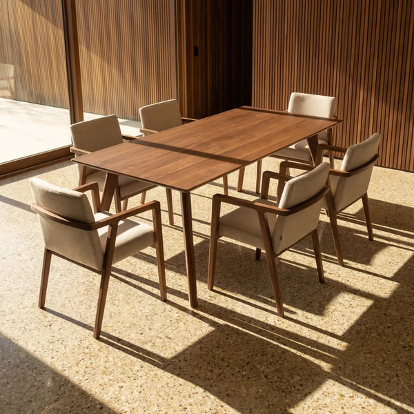 Comedor Toren en Nogal y Rosa Morada Sólida · Escultural - vista alternativa
