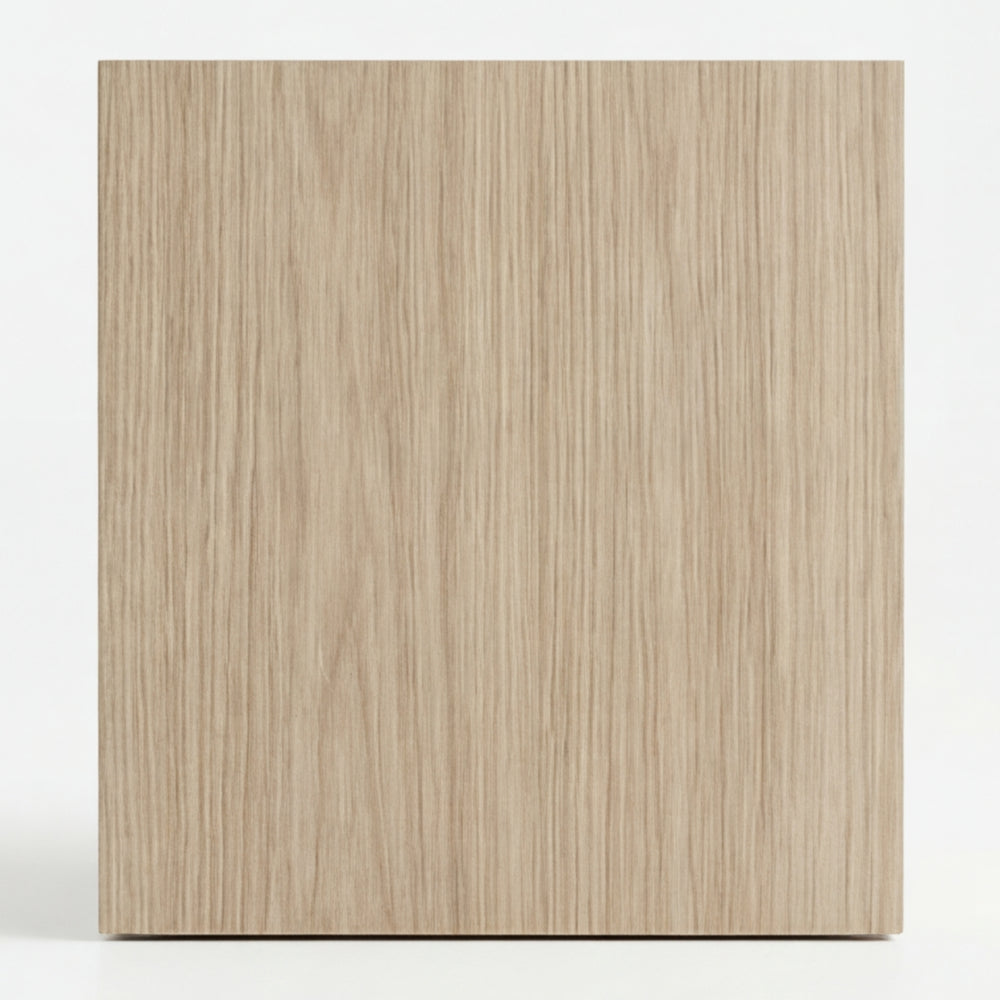 Mesa Lateral Cubo Japandi en Madera Natural · Minimalista