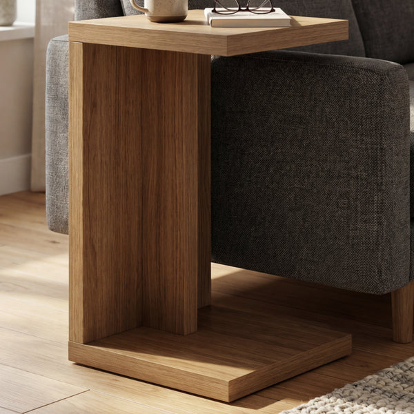 Mesa Lateral C en Madera Natural · Arquitectónico