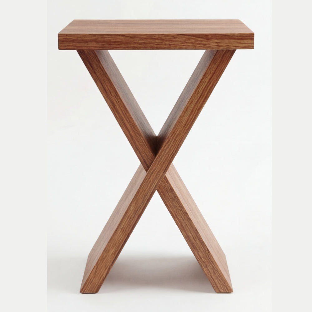 Mesa Lateral X en Madera Natural · Arquitectónico