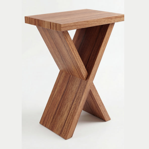 Mesa Lateral X en Madera Natural · Arquitectónico