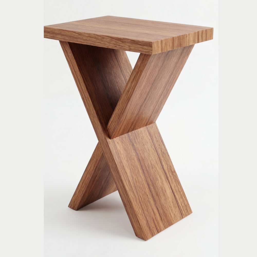 Mesa Lateral X en Madera Natural · Arquitectónico