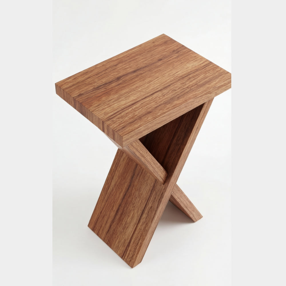 Mesa Lateral X en Madera Natural · Arquitectónico