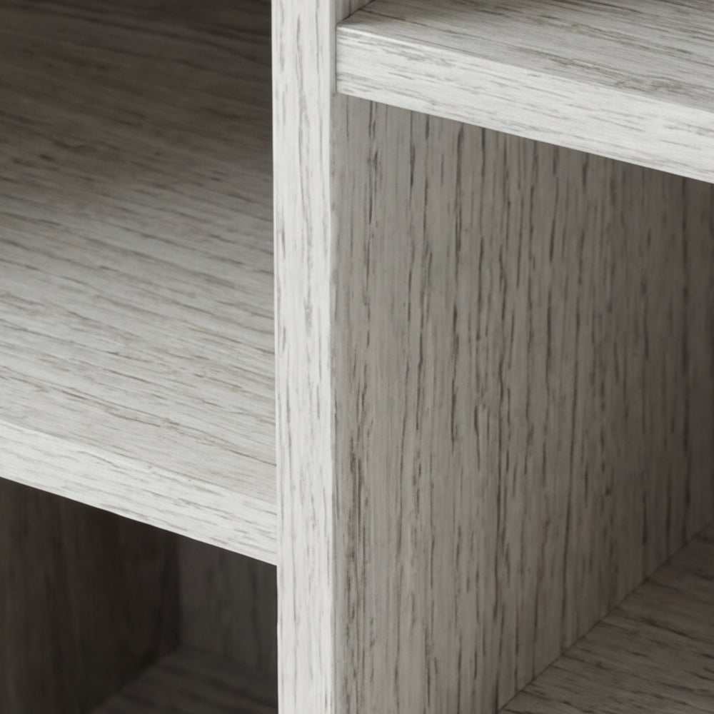 Mini Librero Asimétrico en Madera Natural · Arquitectónico