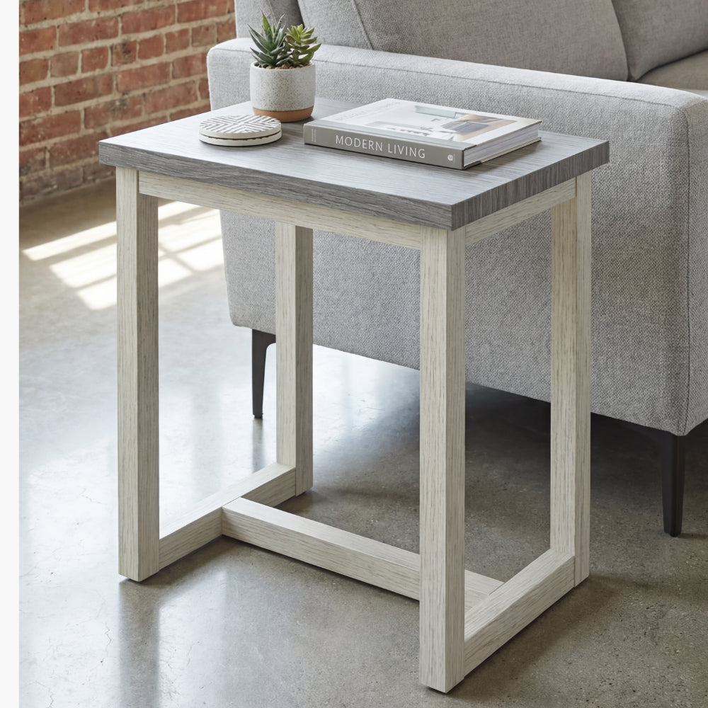 Mesa Lateral Fjord en Madera Natural · Escultural