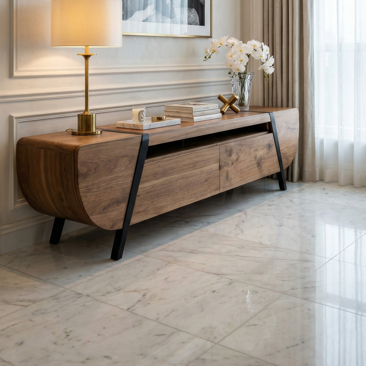 Buffet Amalfi Curve – Credenza Curva en Encino