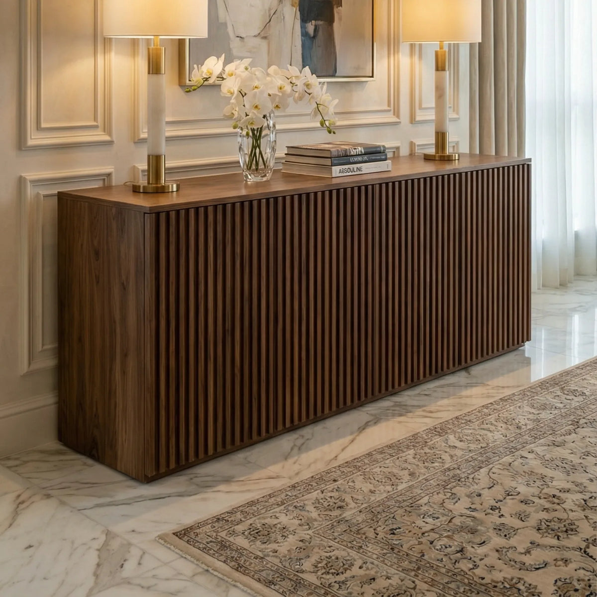 Buffet Modigliani – Credenza Ranurada en Nogal