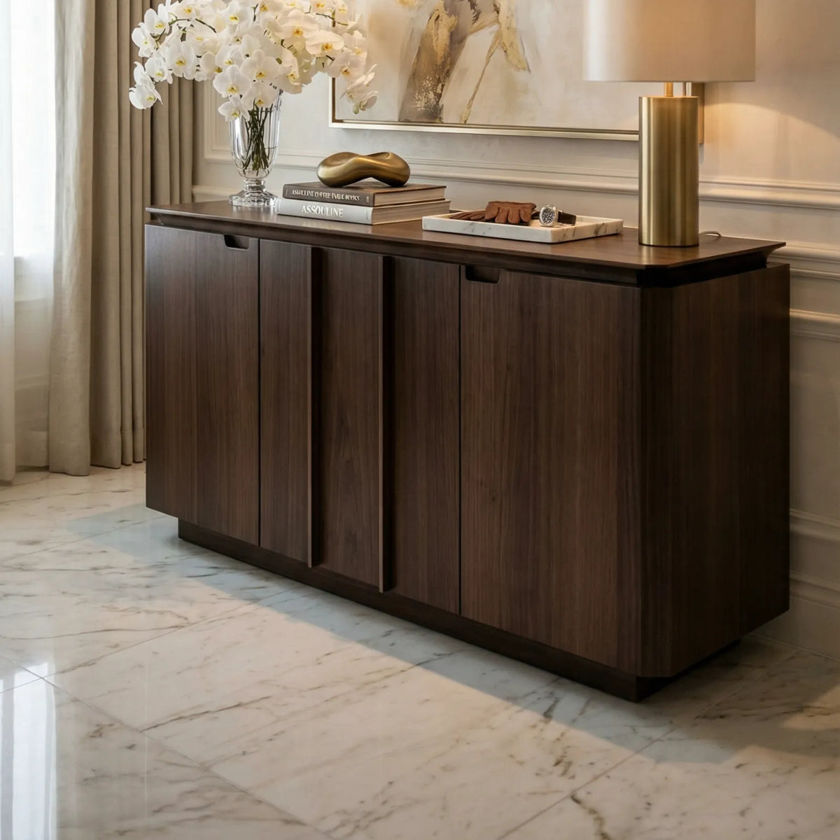 Buffet Bellagio – Credenza Contemporánea en Nogal