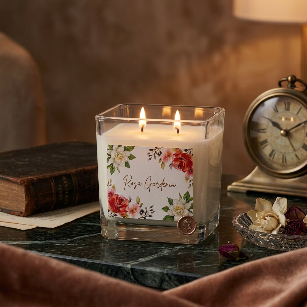 Vela aromática Rosa gardenia floral 400 gramos