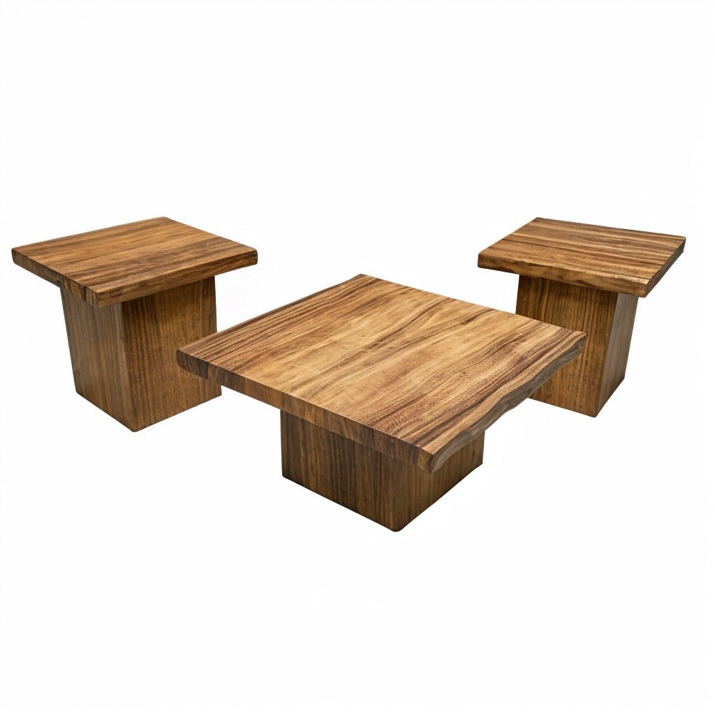 Juego Mesas Centro Oasi Parota · Diseño Orgánico Premium