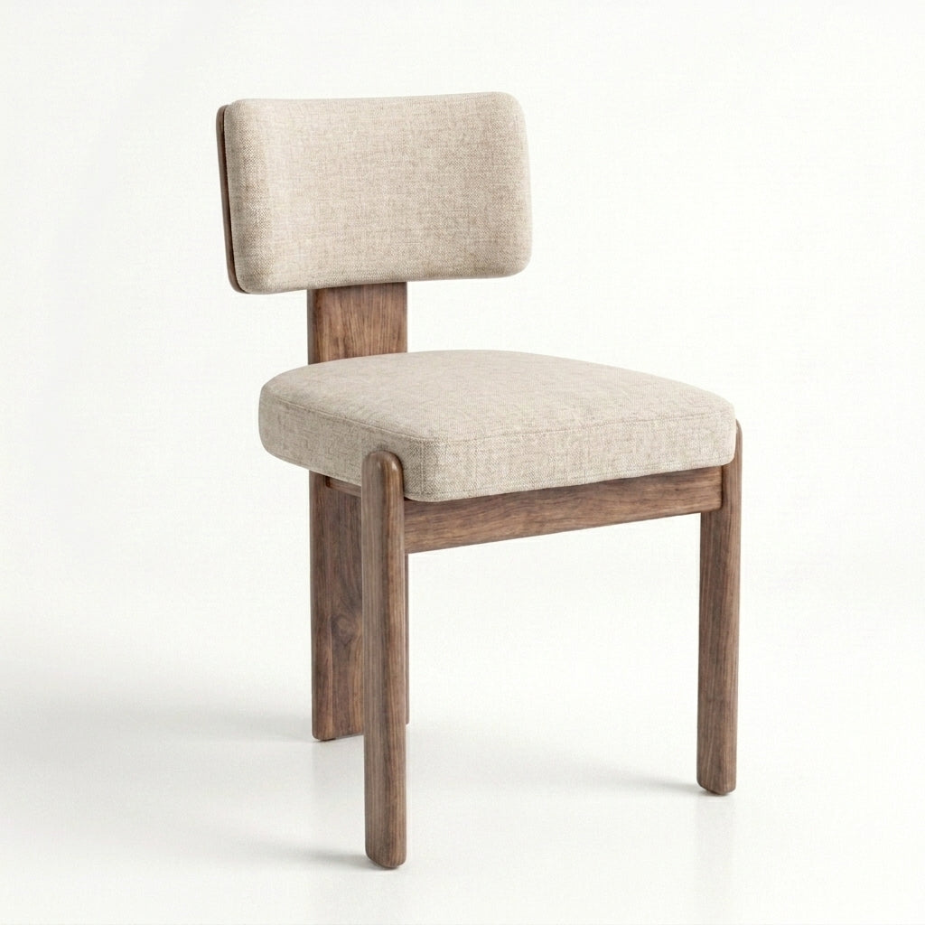 Silla Loris en Madera Sólida Rosa Morada · Escultural