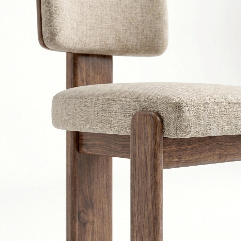 Silla Loris en Madera Sólida Rosa Morada · Escultural